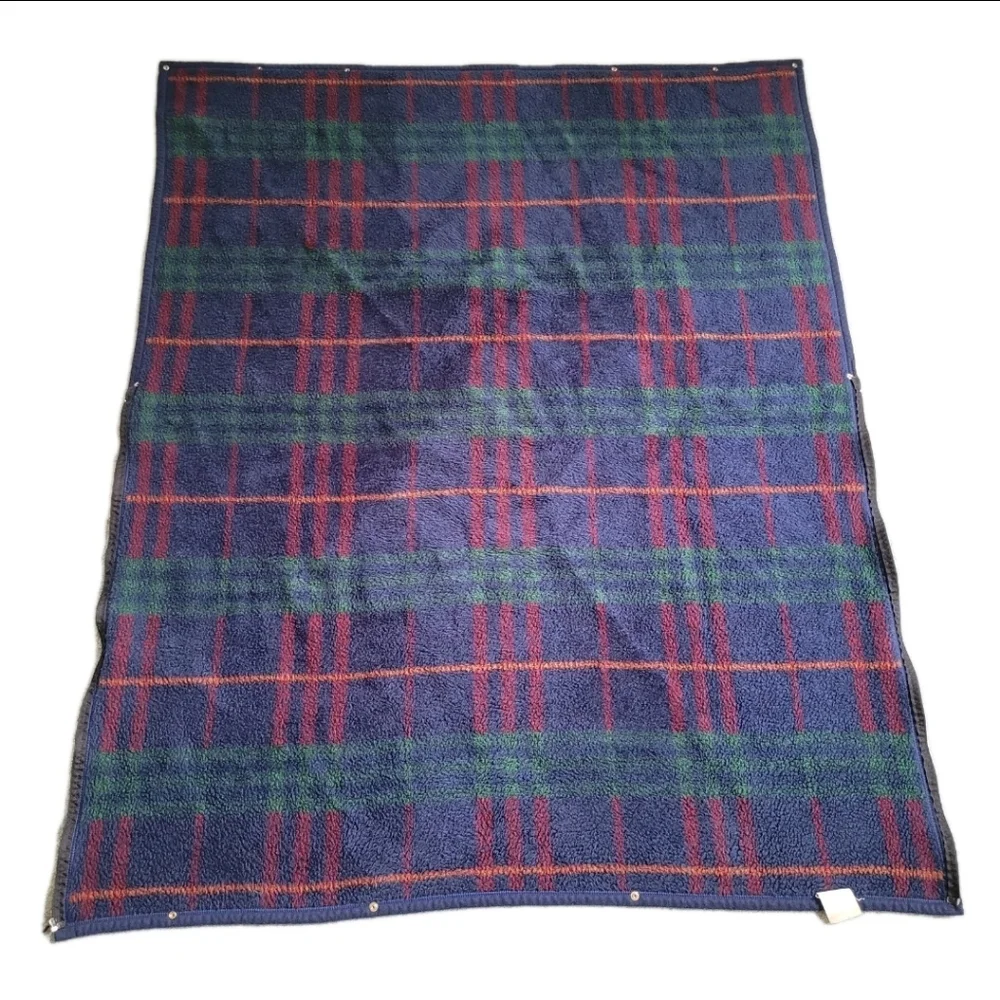 Biederlack Cuddle Wrap Throw Blanket Plaid Snap Zip Up Wearable Snuggie 50x60